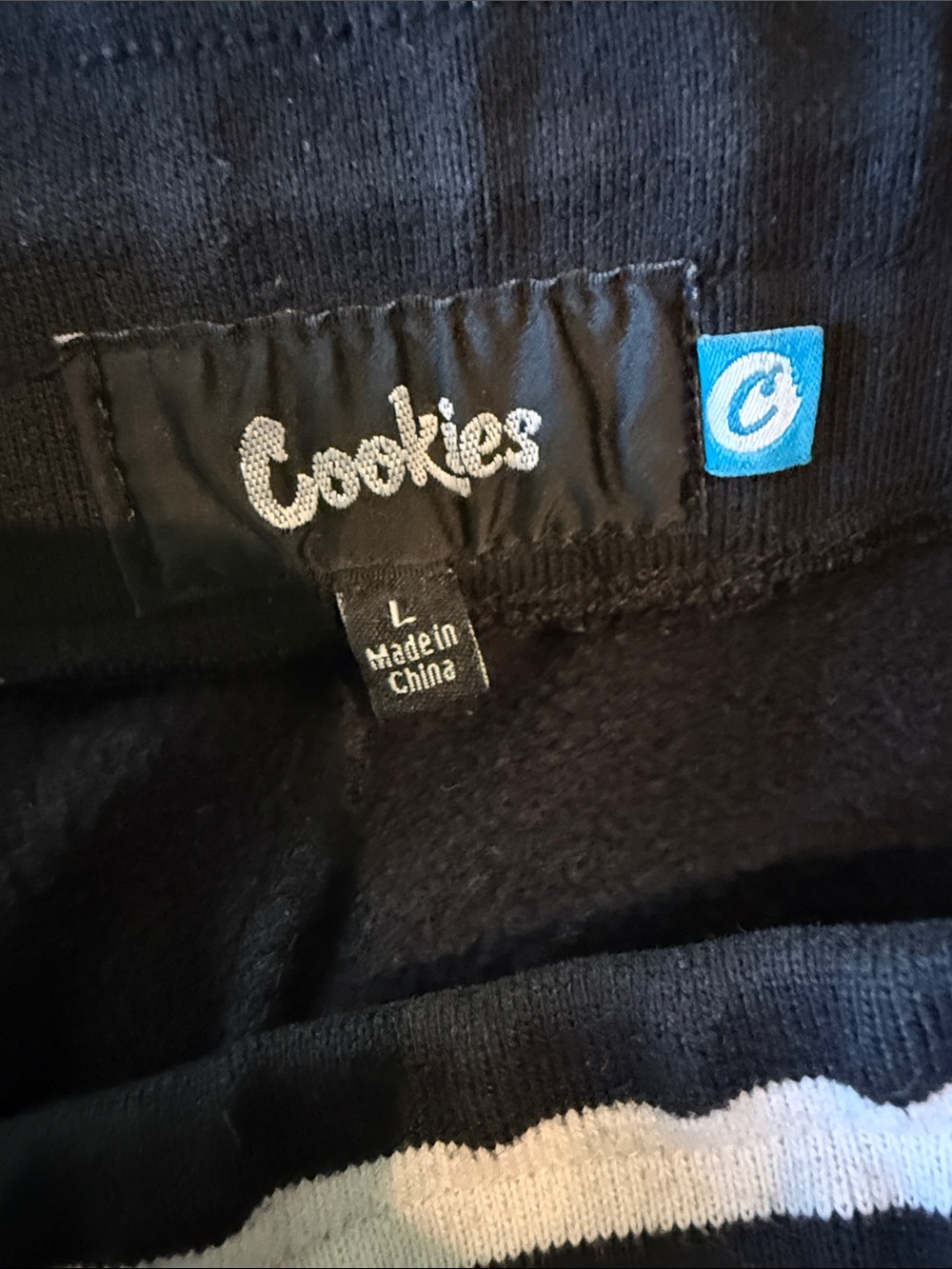 Cookies adult Black Joggers with Contrast Stripe